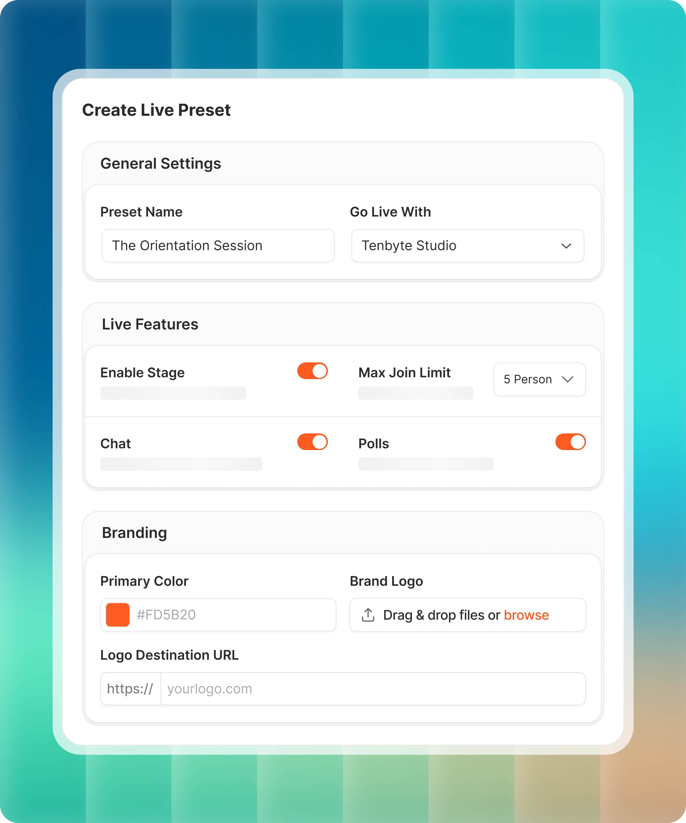 Set Up Once. Go Live Forever.